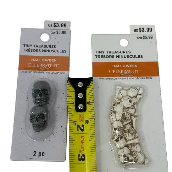 Halloween Skeletons Tombstones Miniatures Lot Celebrate It Tiny Treasures Decor - Picture 7 of 14